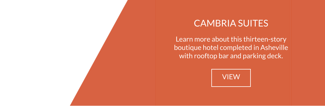 CAMBRIA SUITES  Learn more about this thirteen-story boutique hotel completed in Asheville with rooftop bar and parking deck. VIEW